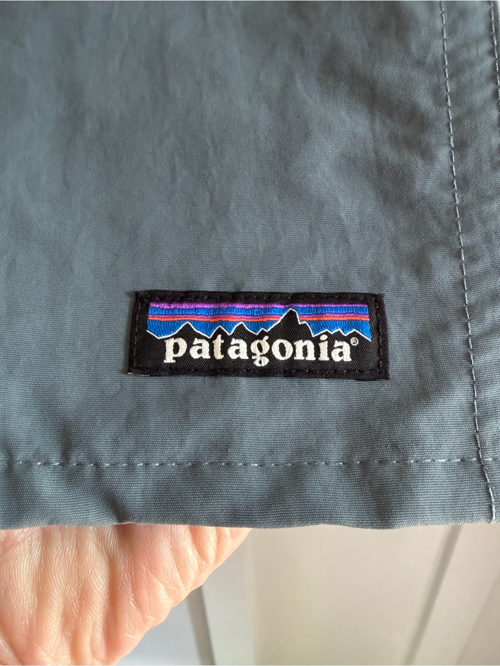 Men's Patagonia Logo Patch  swim trunks  - Slate Blue XXL NWT